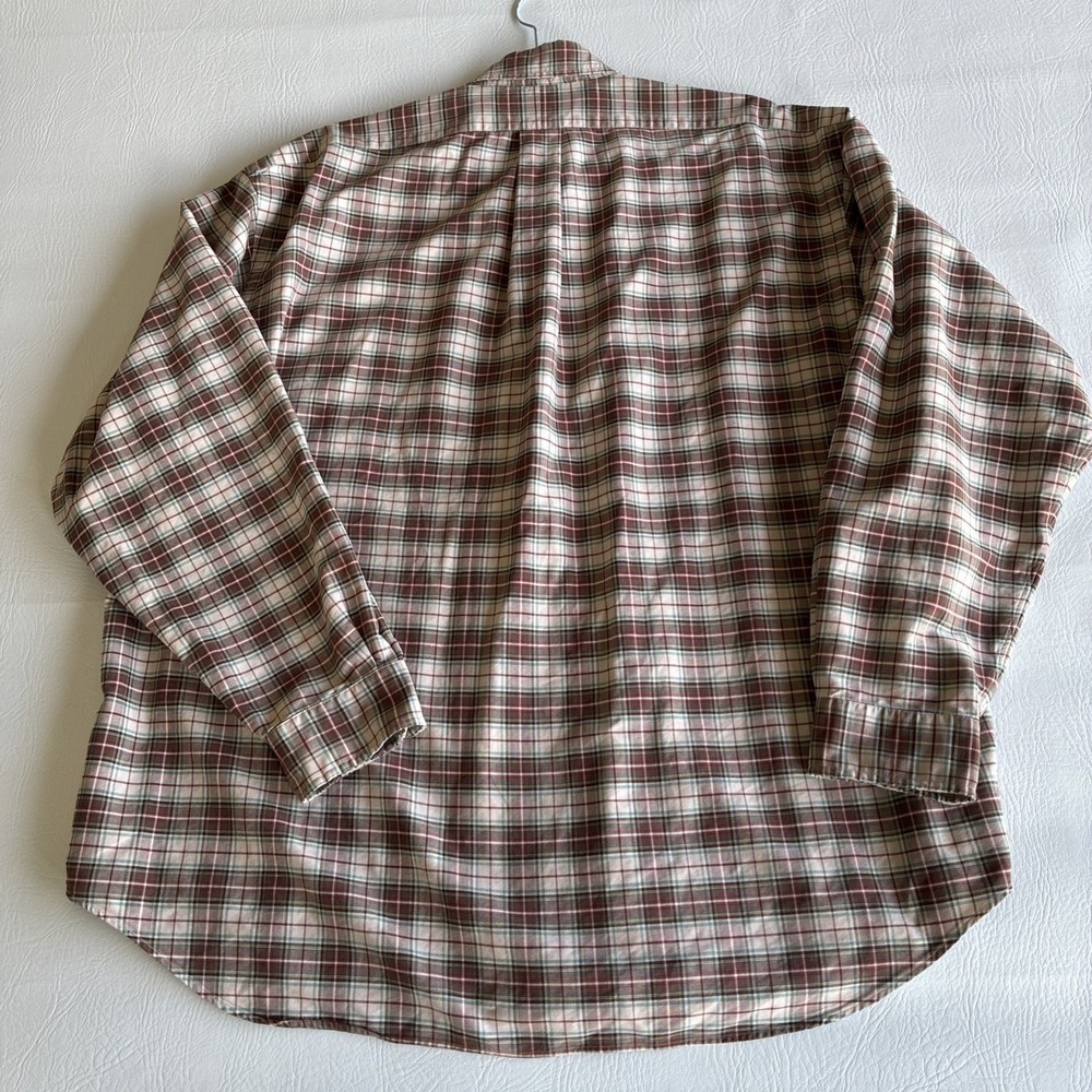 Men's 4XL Ralph Lauren Beige Label Big Shirt XL Plaid Pony 90s Distressed Read - Picture 3 of 16